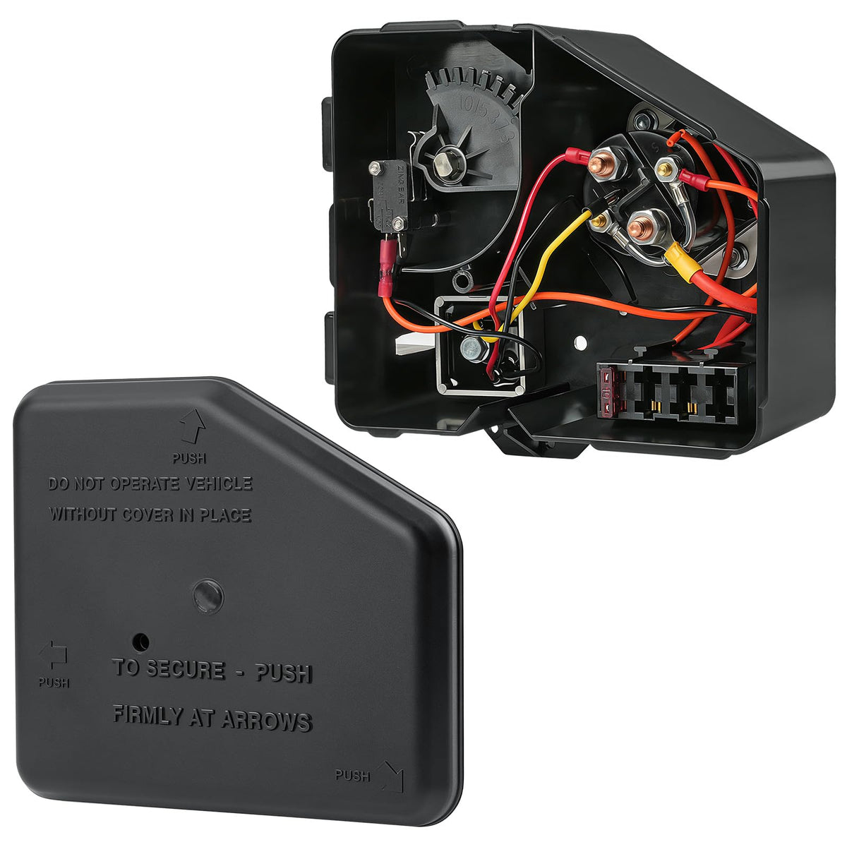 CLUBRALLY electrical box cover installed on a DS gas cart for 1992-2015, showing a secure fit.