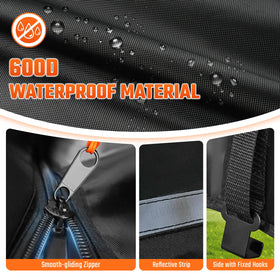 CLUBRALLY enclosure with four-sided clear zipper doors for easy entry