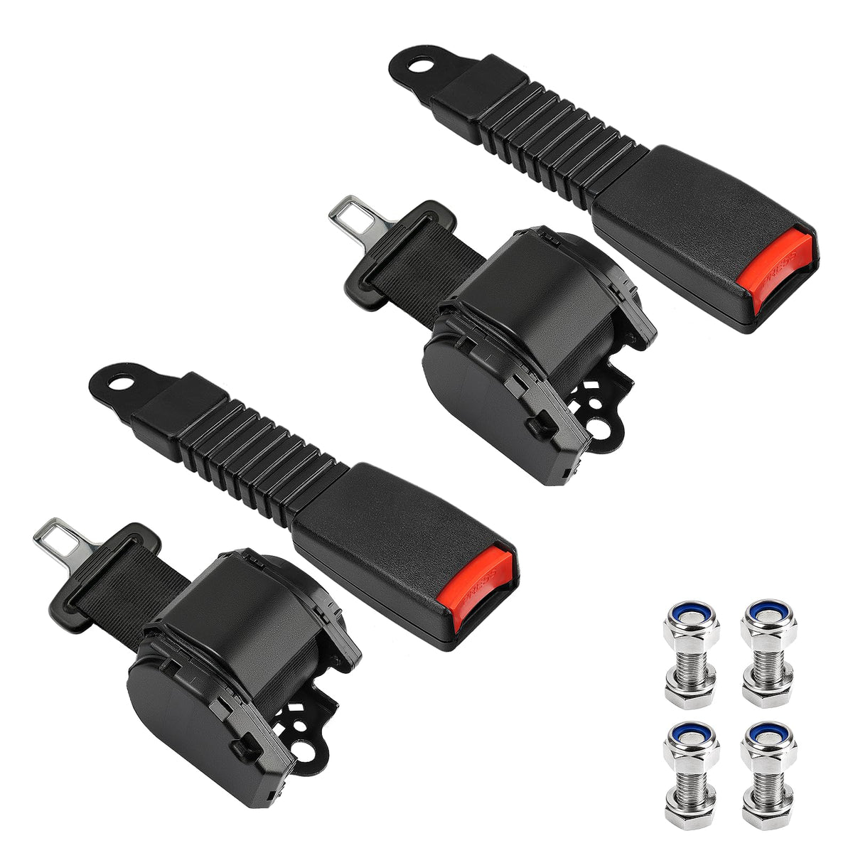 CLUBRALLY extendable 78-7inch seatbelt shown for broader rider range.