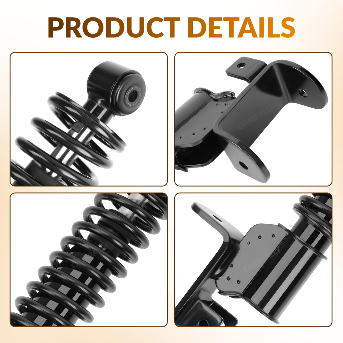 CLUBRALLY EZGO RXV front shock passenger side enhances stability on rough terrain
