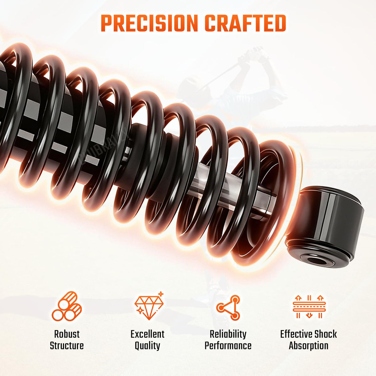 CLUBRALLY EZGO RXV front shocks package includes mounting hardware.