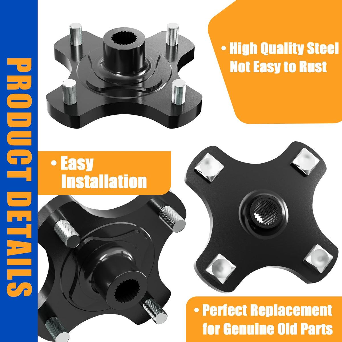 ClubRally EZGO RXV hub material close-up for durable performance
