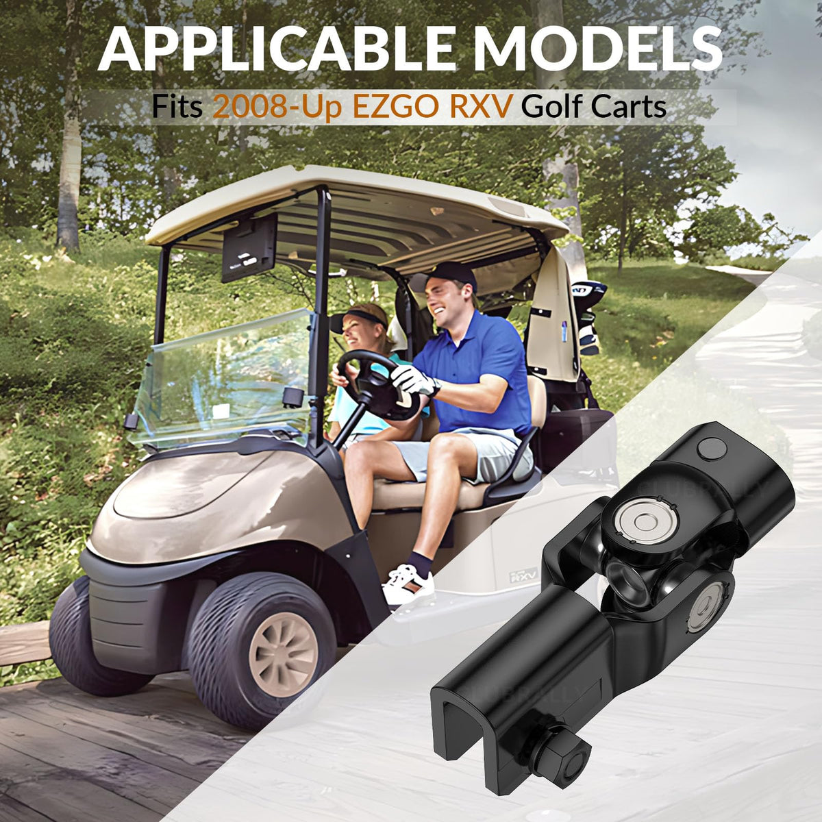 ClubRally EZGO RXV yoke improved steering response for confident rides