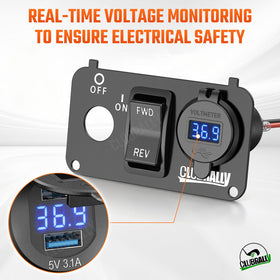 CLUBRALLY EZGO TXT voltmeter display on switch panel