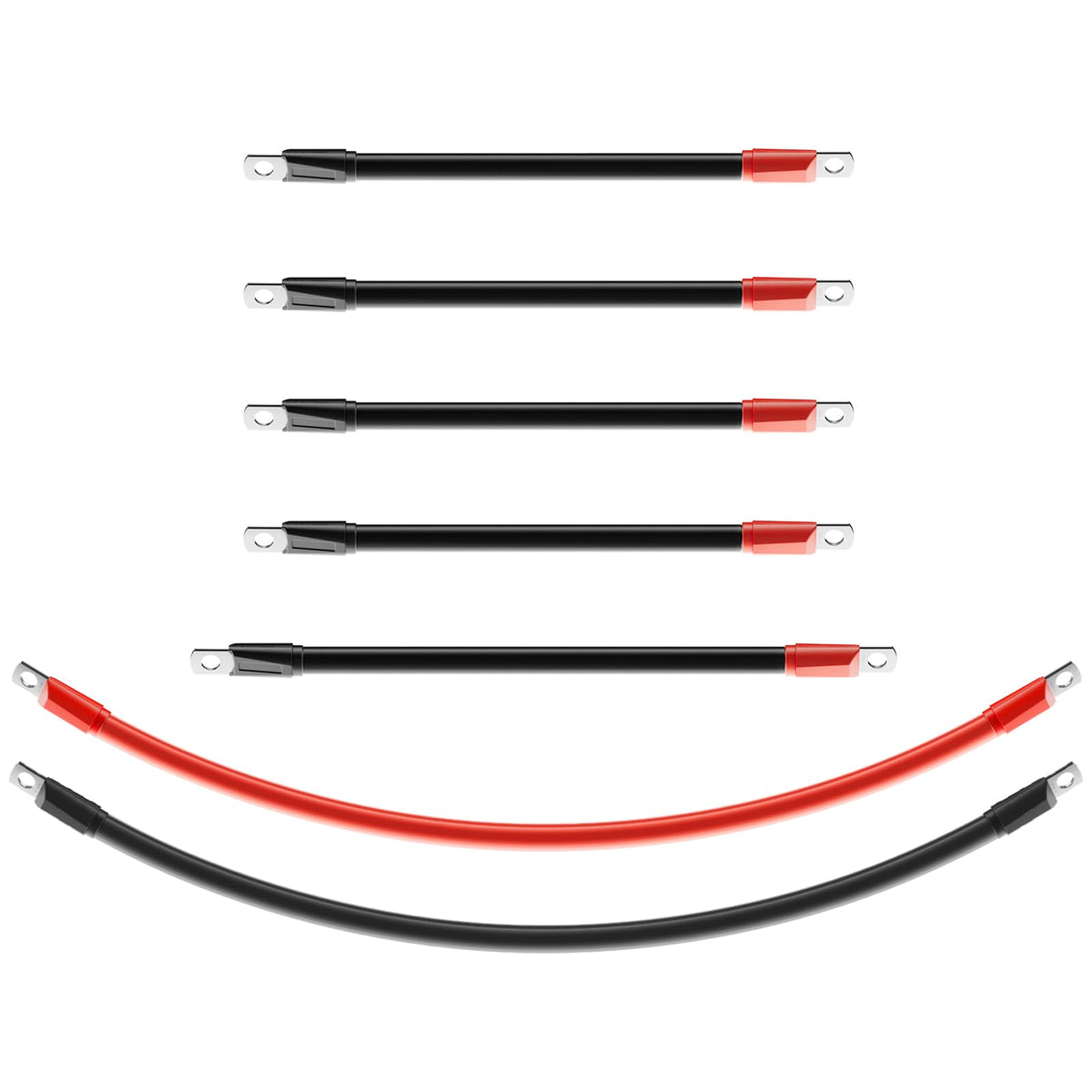 CLUBRALLY EZGO TXT battery cables kit 7-piece close-up shows sturdy connections for reliable power