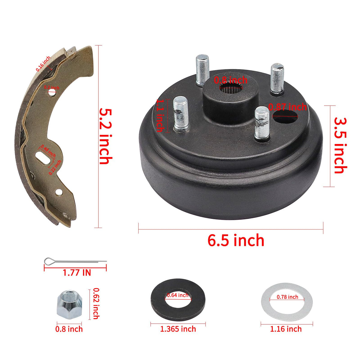 Compatibility chart for CLUBRALLY EZGO TXT brake kit