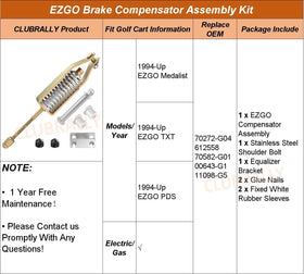 CLUBRALLY EZGO TXT brake compensator ensures long-term operation