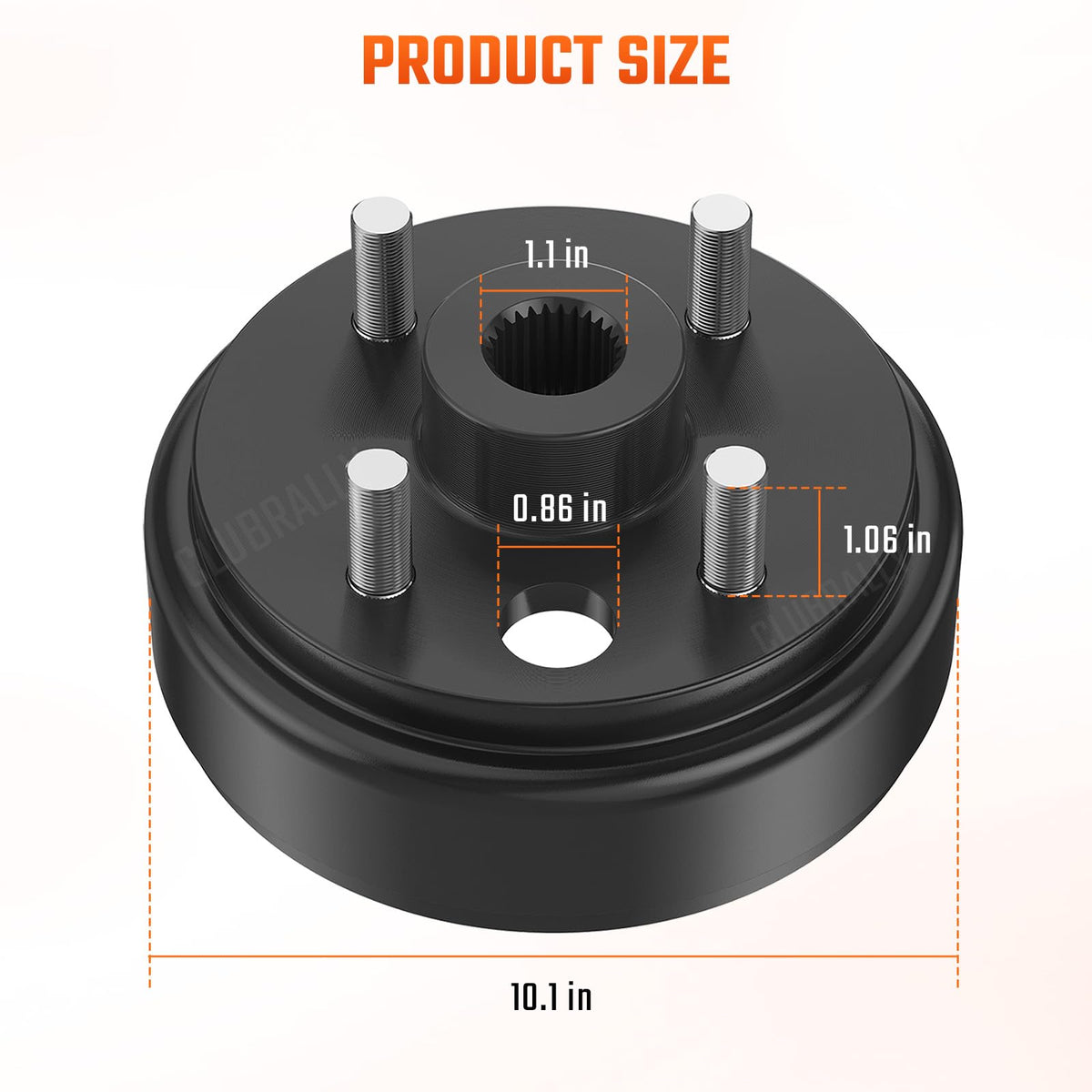 CLUBRALLY EZGO TXT brake drum installed on a golf cart for real‑world fit