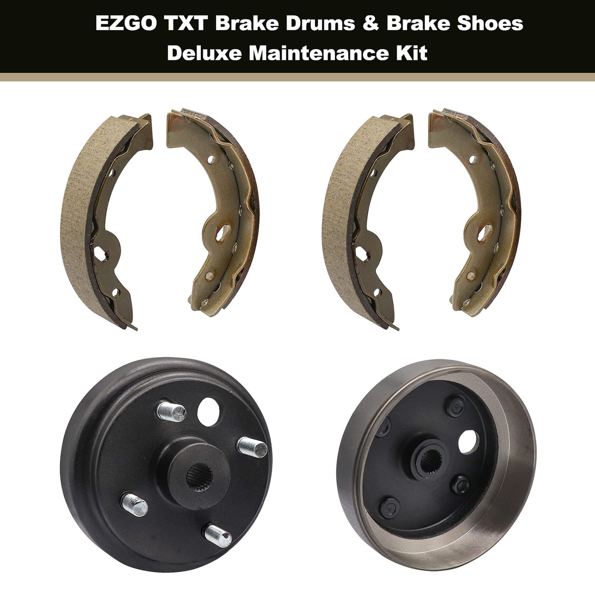 All parts included in CLUBRALLY brake kit for EZGO TXT