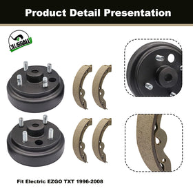 ClubRally EZGO TXT brake shoes kit improves braking response and longevity