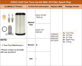 CLUBRALLY EZGO TXT ST350 installation guide image for quick setup.
