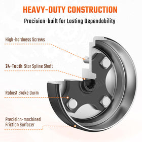 CLUBRALLY EZGO TXT wheel flange plates support precise alignment for dependable braking.