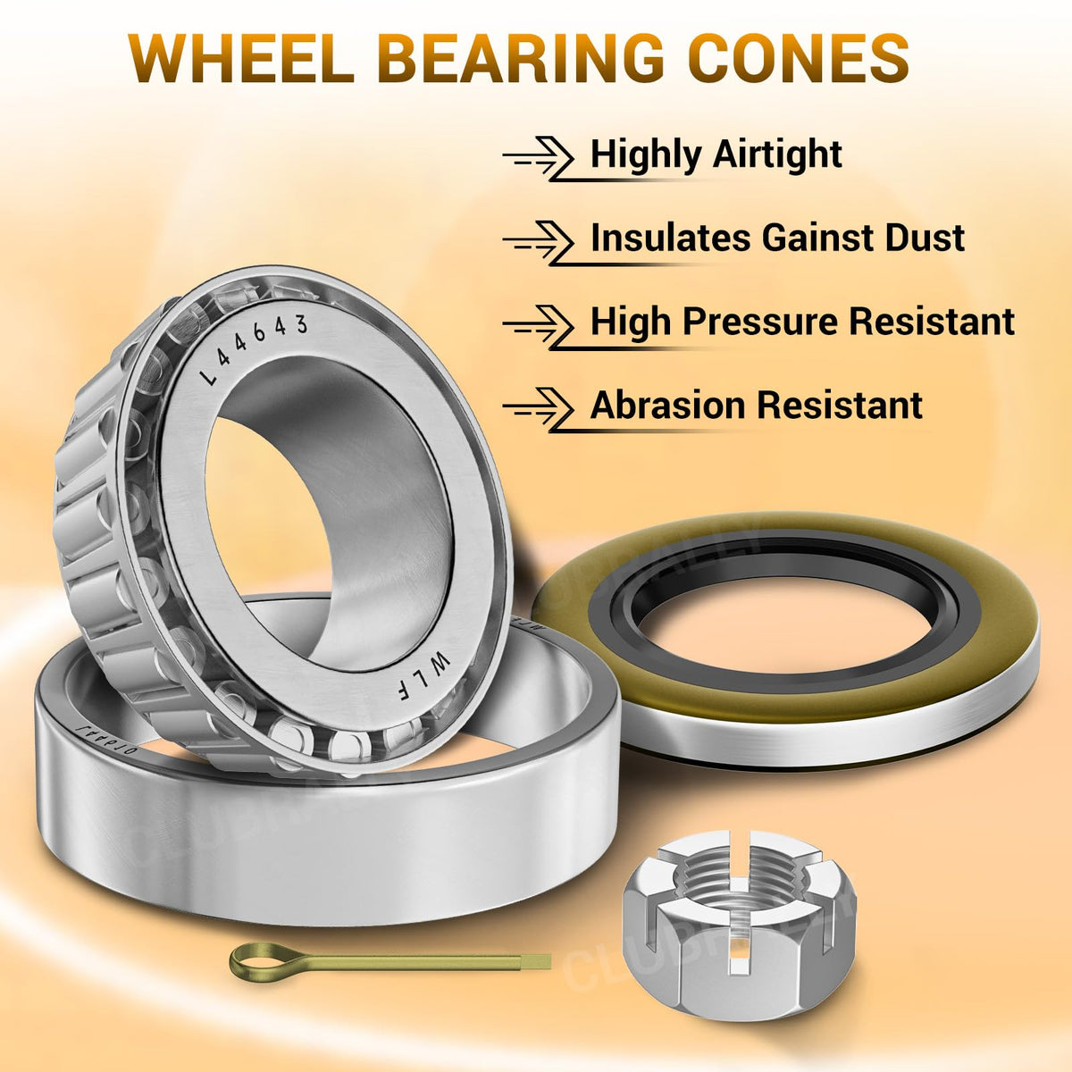 ClubRALLY EZGO TXT wheel hub kit close-up for durable performance.