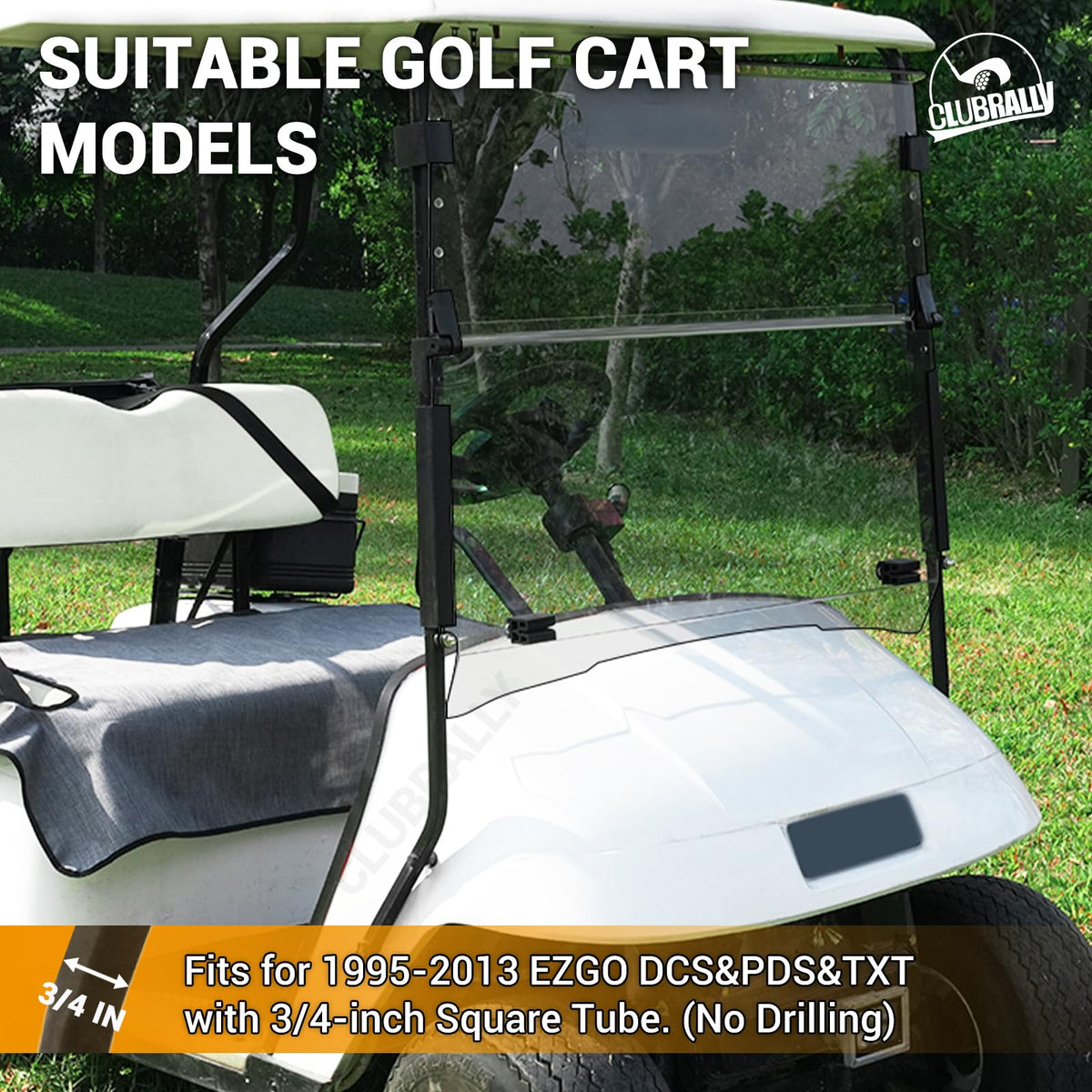 CLUBRALLY EZGO TXT windshield fitment on cart