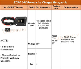 CLUBRALLY fit-check image confirms compatibility with EZGO models.