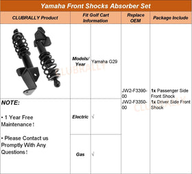 ClubRally front shocks set includes both sides for full front-end upgrade
