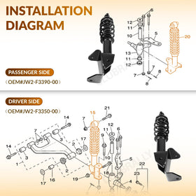 ClubRally two-shocks package for Yamaha Drive G29 complete upgrade