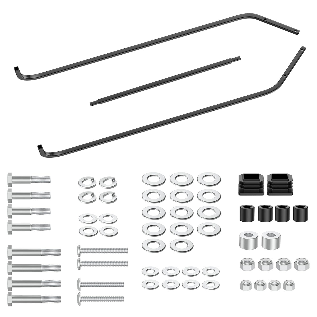 ClubRALLY front top strut brackets securely support EZGO cart roofs