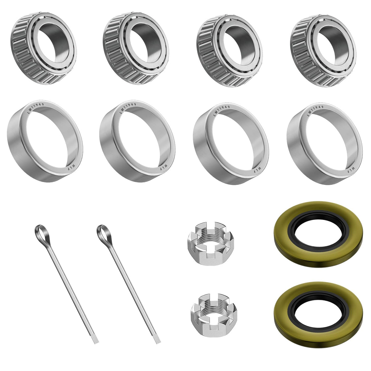 CLUBRALLY front wheel bearing cones for Club Car DS, precise fit for smooth rolling