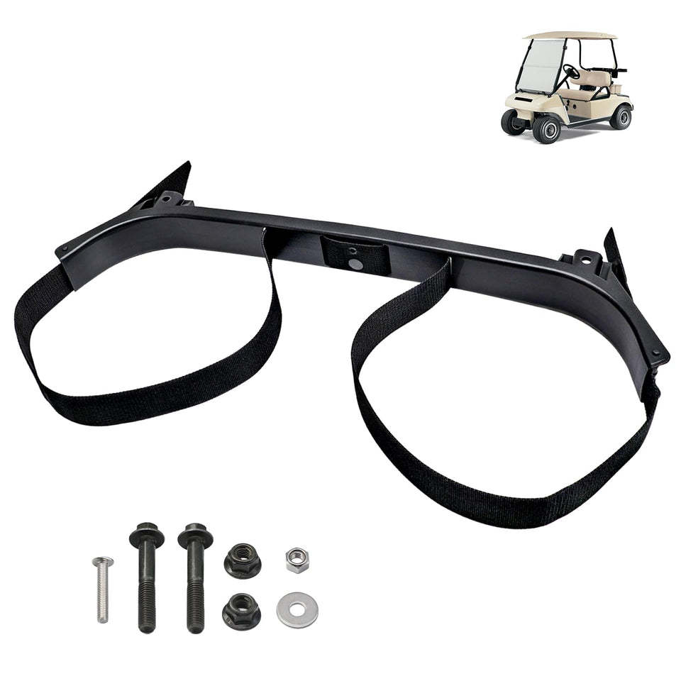 CLUBRALLY golf bag attachment DS cart demonstrates secure fit for 1987-Up Club Car DS