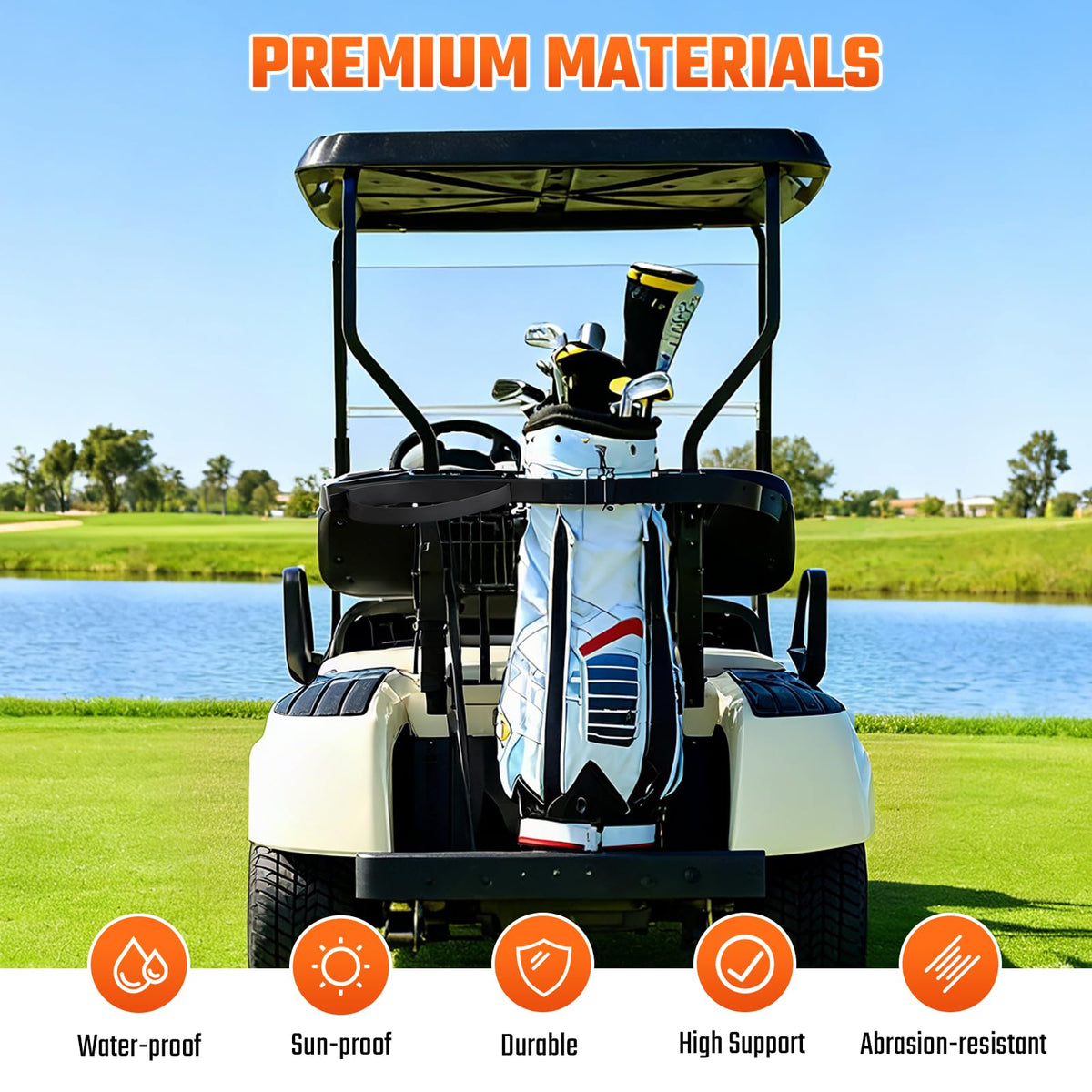 CLUBRALLY golf bag strap with locking buckles provides adjustable security