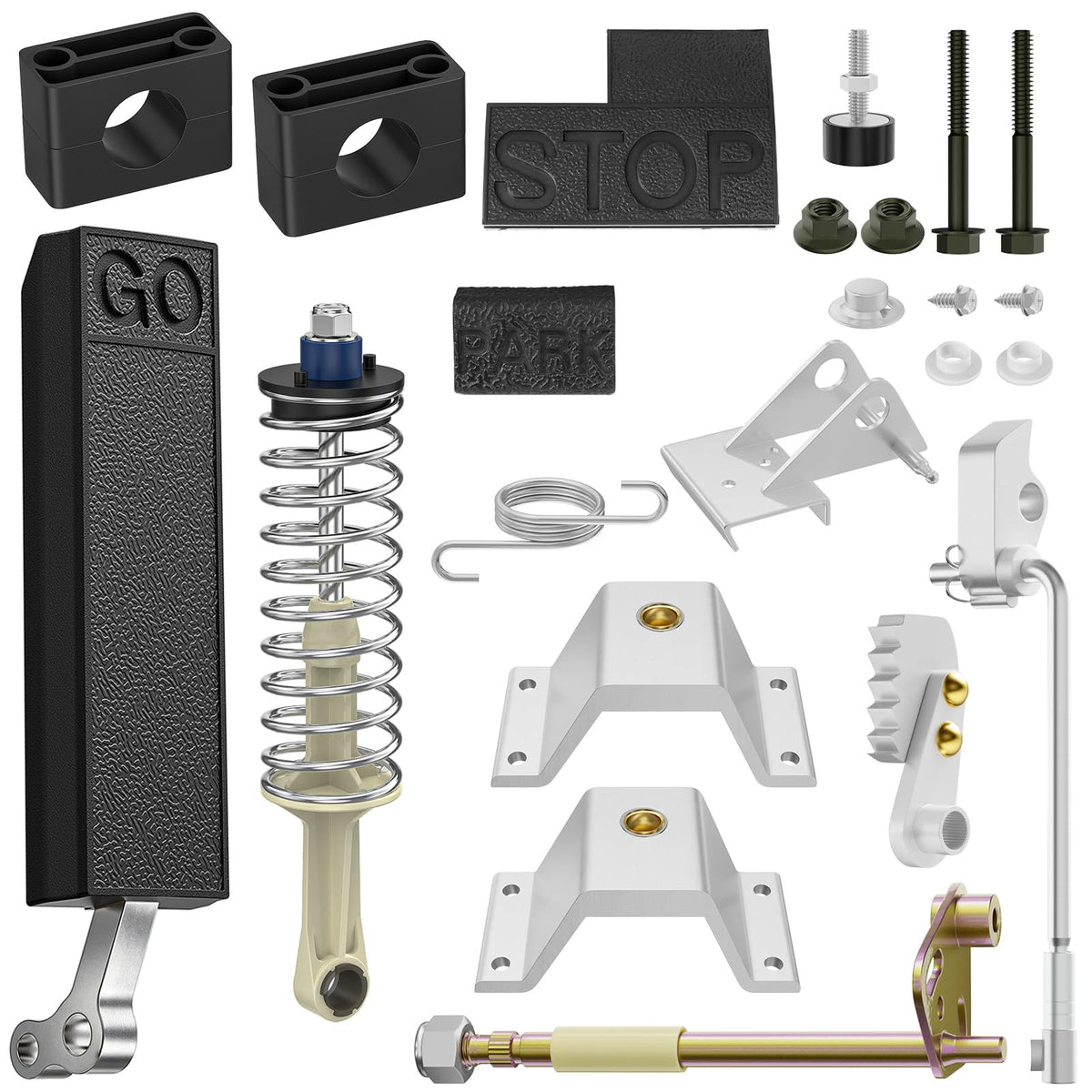 CLUBRALLY accelerator pedal kit front view, durable build for Club Car DS carts.