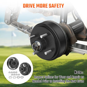 ClubRally brake drum kit for Columbia 41843-94, two pieces, reliable rear braking.