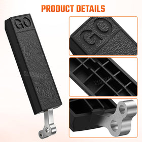 CLUBRALLY brake pedal kit close-up highlighting robust hardware for reliable braking.