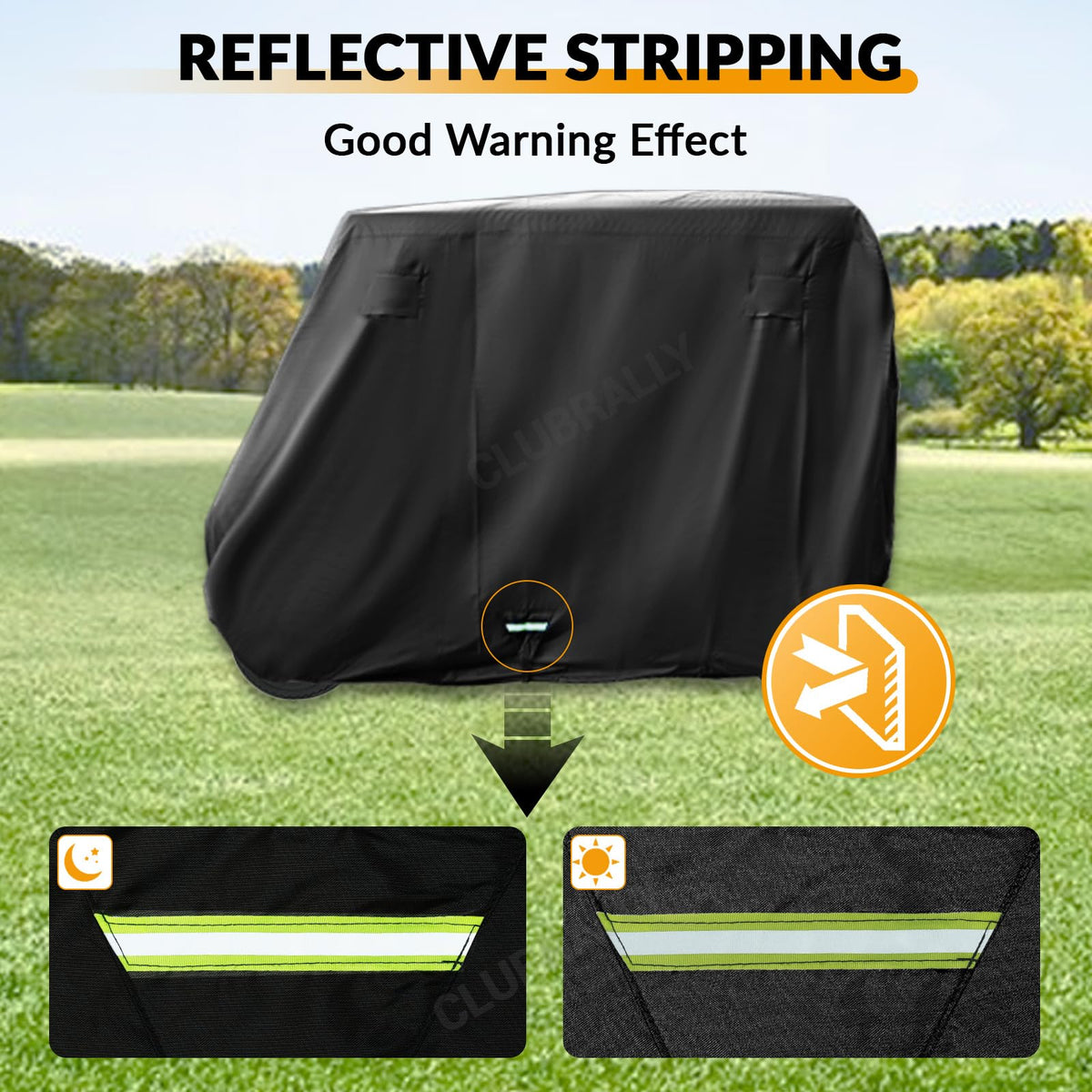 CLUBRALLY cover features ventilation holes to prevent moisture buildup