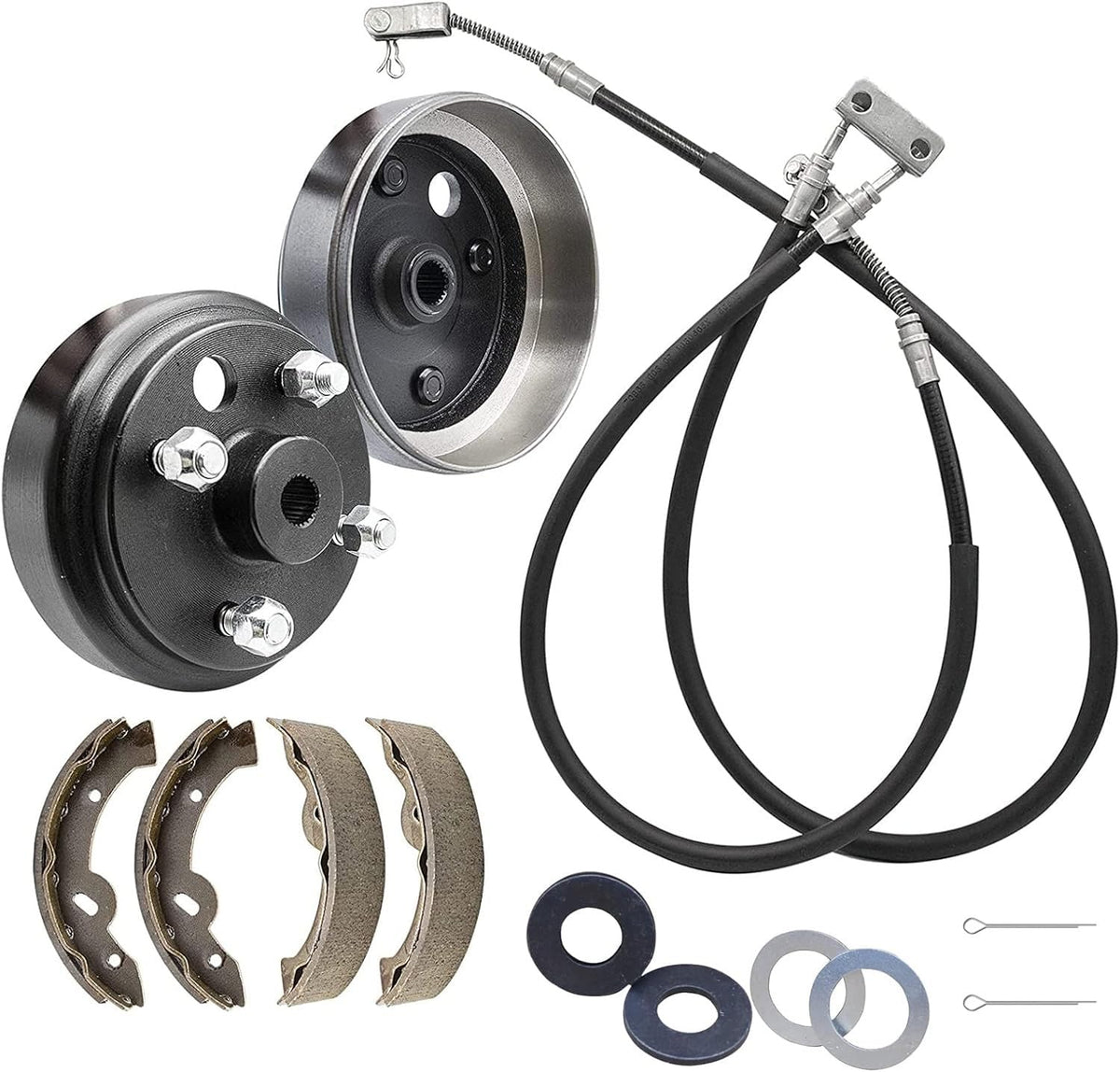 ClubRally brake drum close-up showing 24-point splines for EZGO TXT braking.
