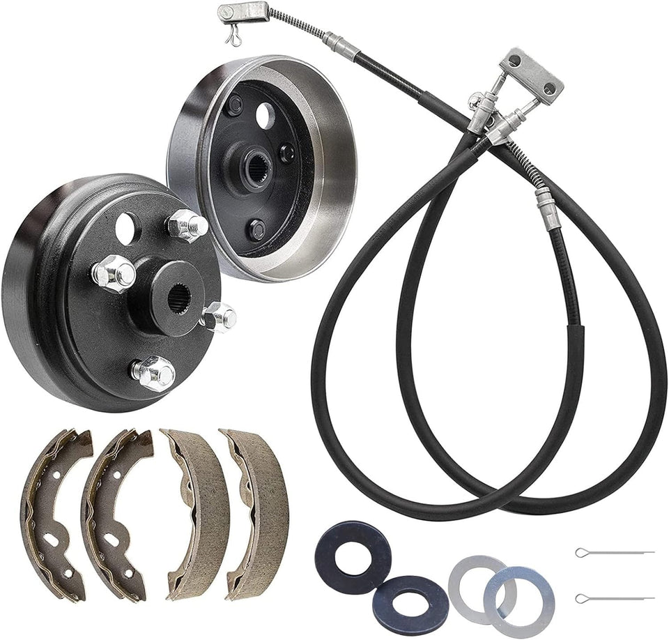 ClubRally brake drum close-up showing 24-point splines for EZGO TXT braking.