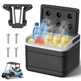ClubRally golf cart ice chest keeps drinks cool on sunny rounds.