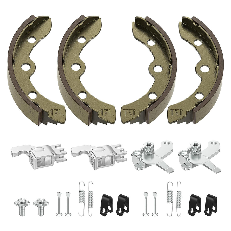 ClubRally rear brake shoes deluxe kit packaging ready for install