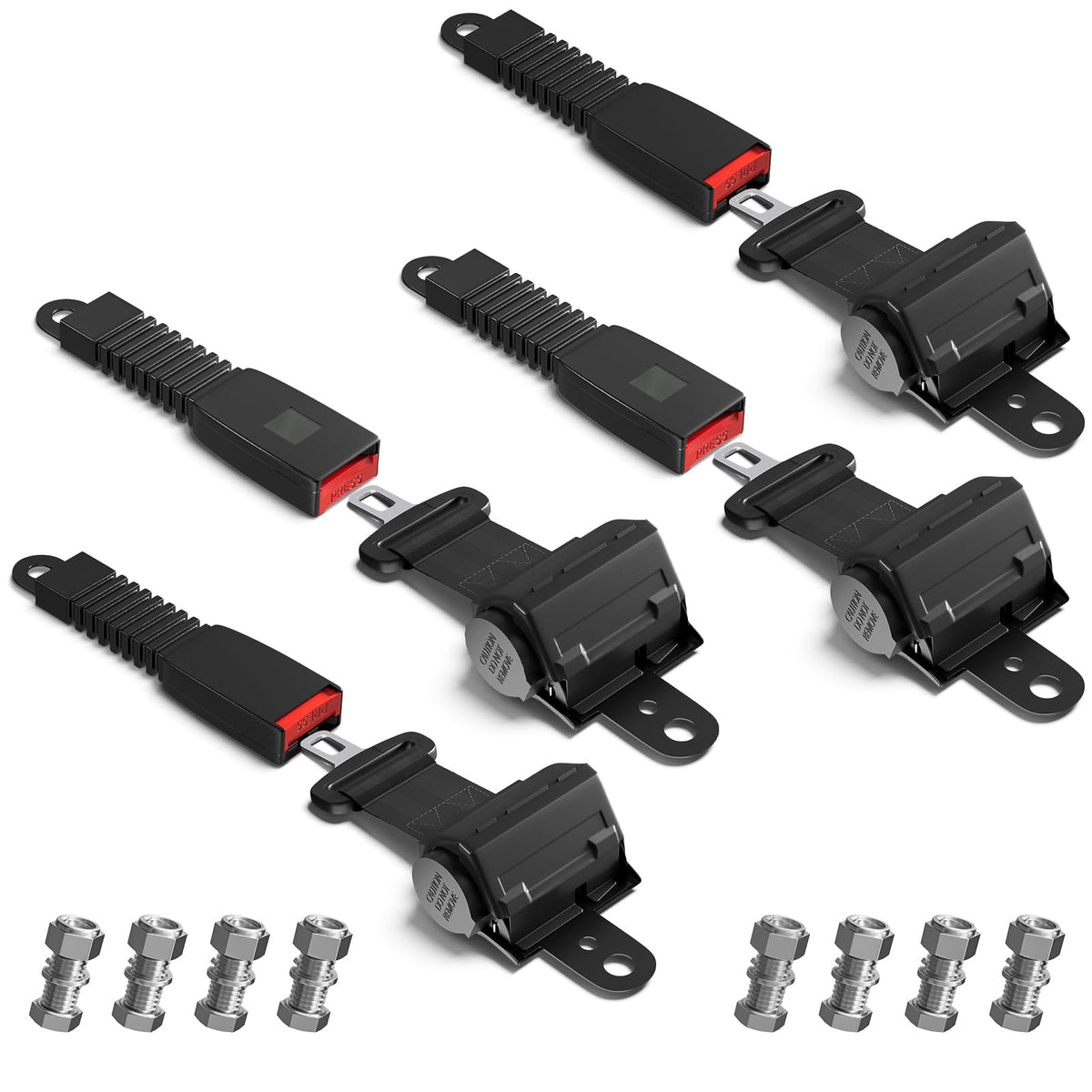CLUBRALLY 40-inch retractable golf cart seat belt for universal fit and adjustable safety.