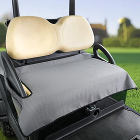 ClubRALLY gray seat cover front view protects from sun and dirt.