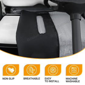 ClubRALLY gray non-slip bottom keeps seats stable during rides.