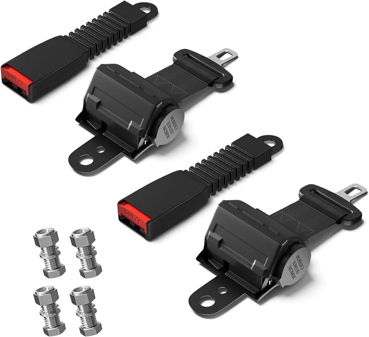 CLUBRALLY 40-inch retractable golf cart seat belts for adjustable safety during rides.