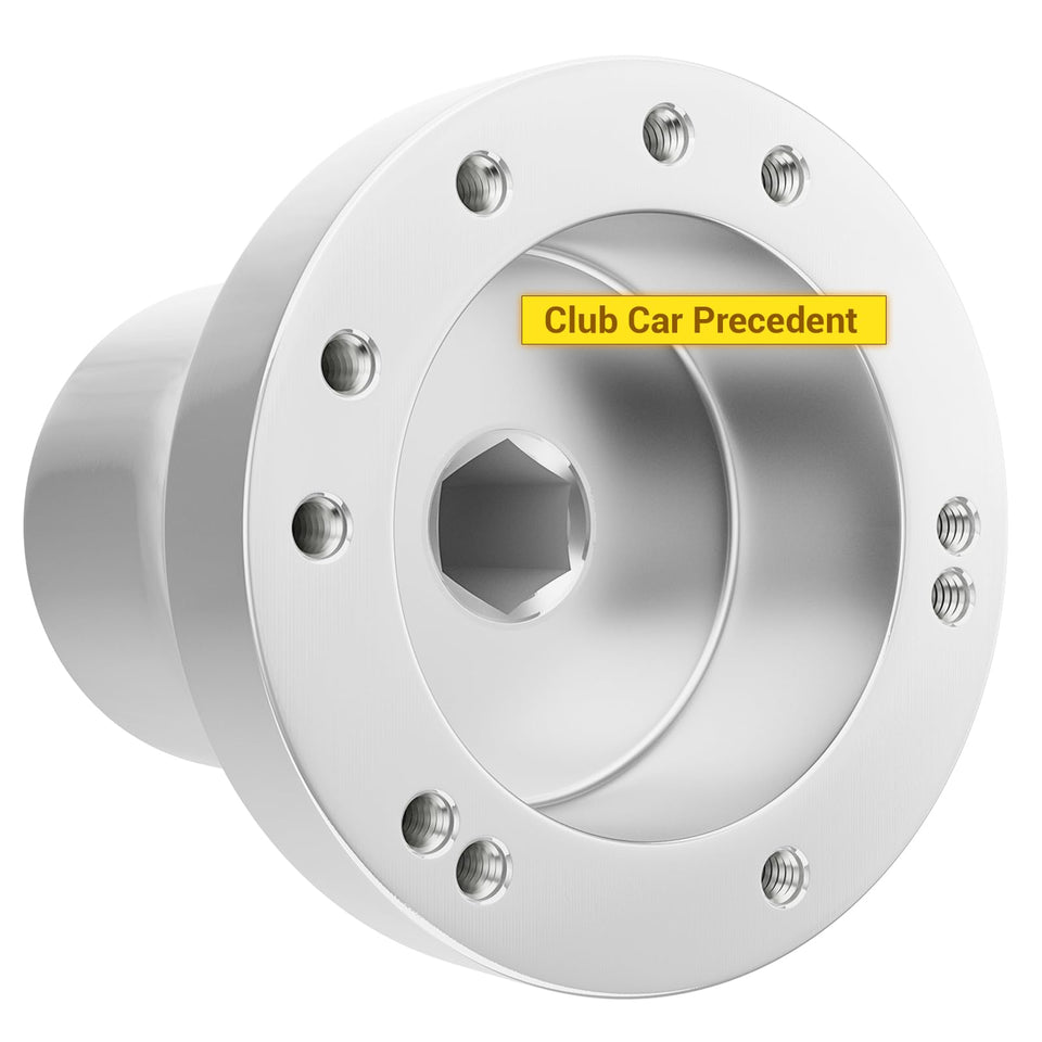 ClubRally 5-6 hole steering wheel adapter for Club Car Precedent improves look and feel.