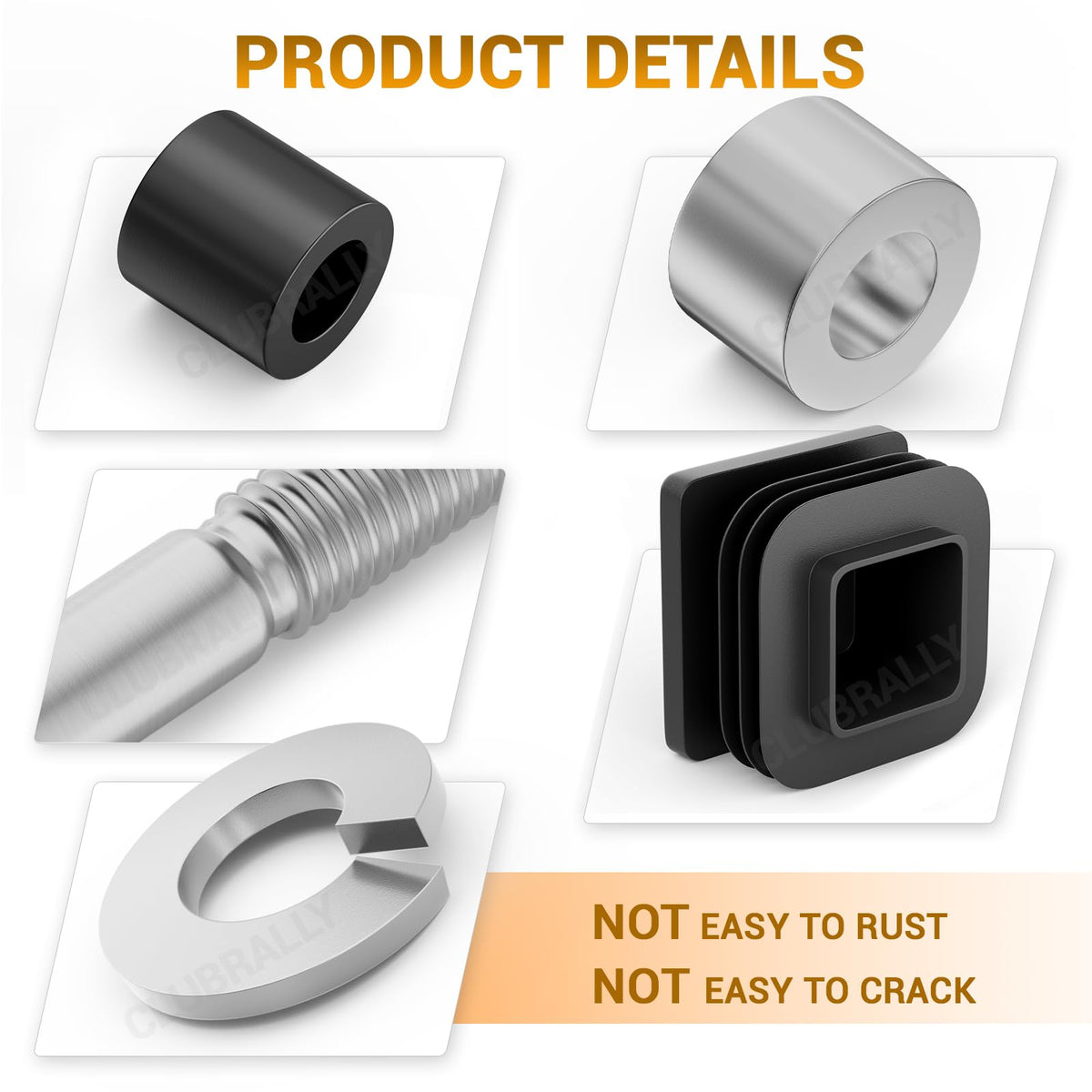 Bushings and spacers from Clubrally suntop kit support smooth operation