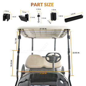 ClubRally fold-down mechanism enabling easy airflow on hot days.