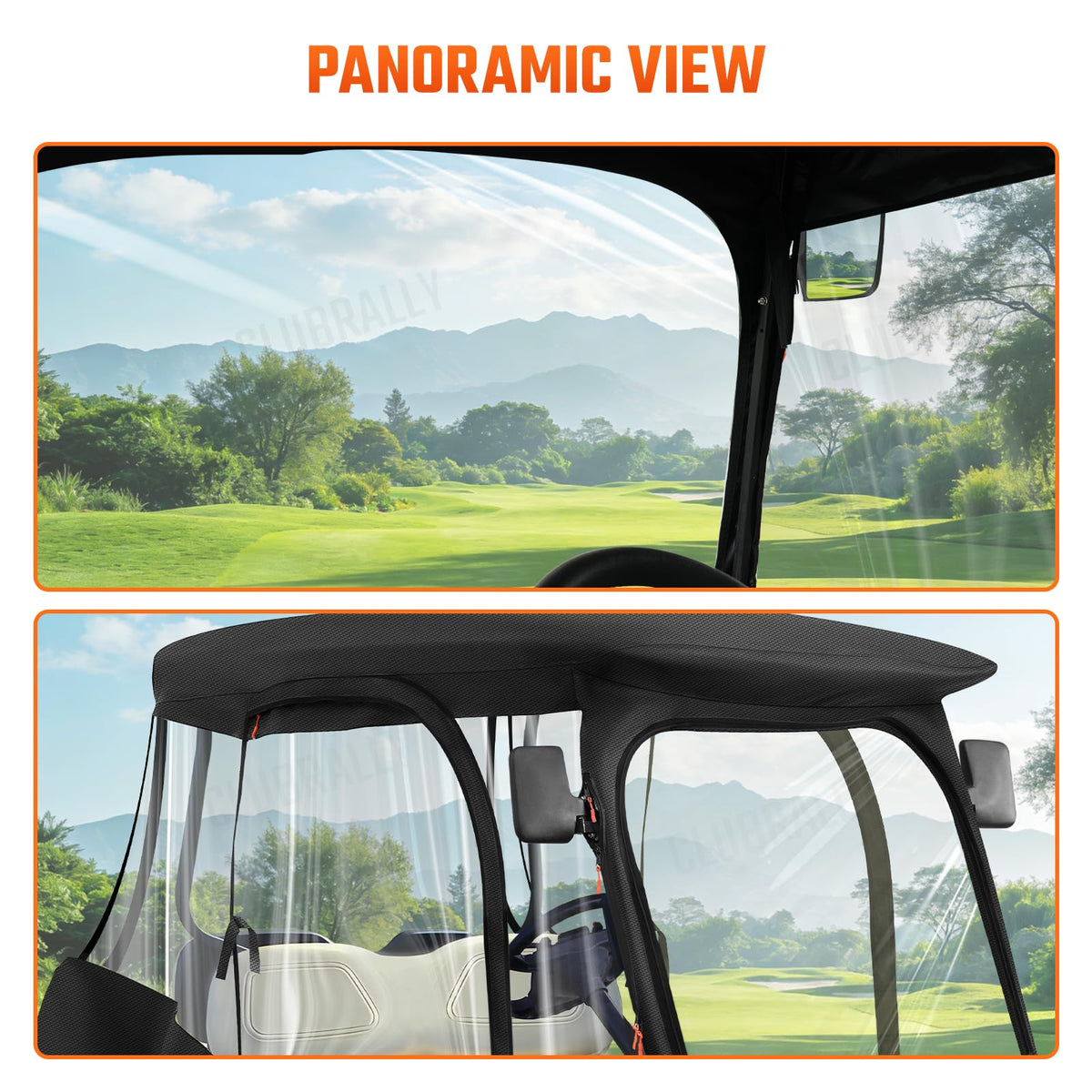 CLUBRALLY heavy-duty zippers and roll-up doors enable smooth entry and exit