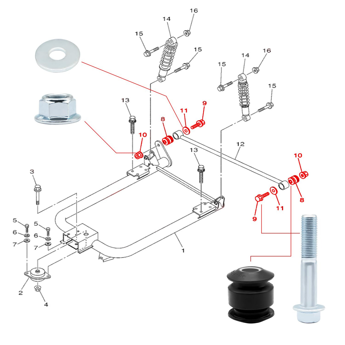 ClubRally installation guide image for Yamaha golf carts