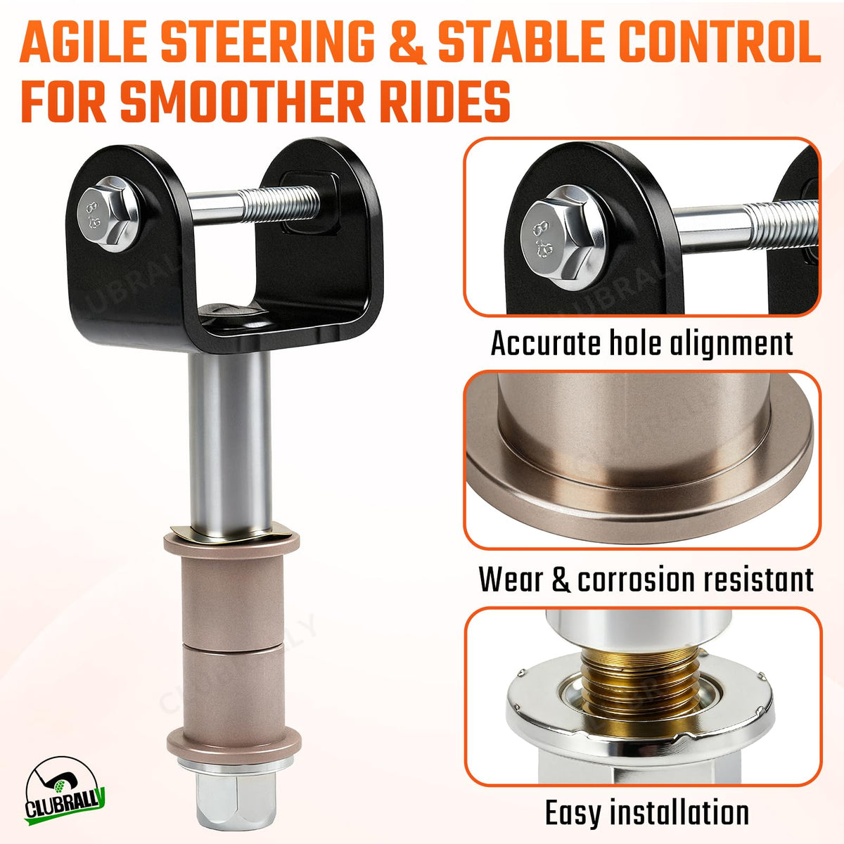 King pin repair kit from ClubRally to restore steering alignment.