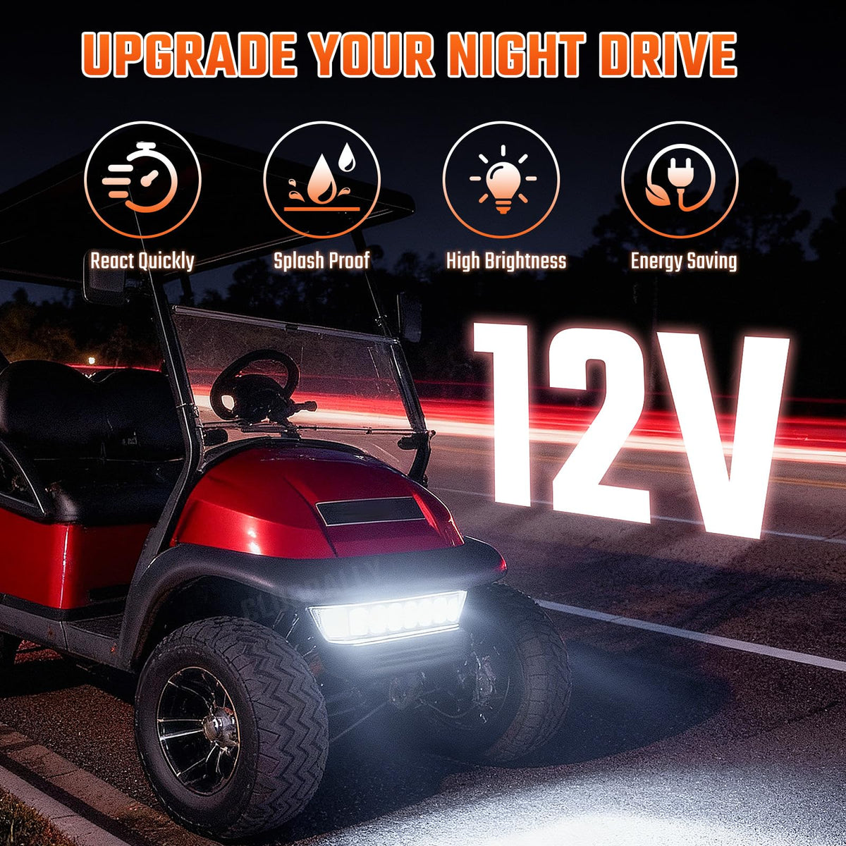 CLUBRALLY headlight bar closeup diodes highlights durable LED array.