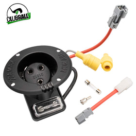 CLUBRALLY OEM-equivalent charger receptacle kit ready for replacement