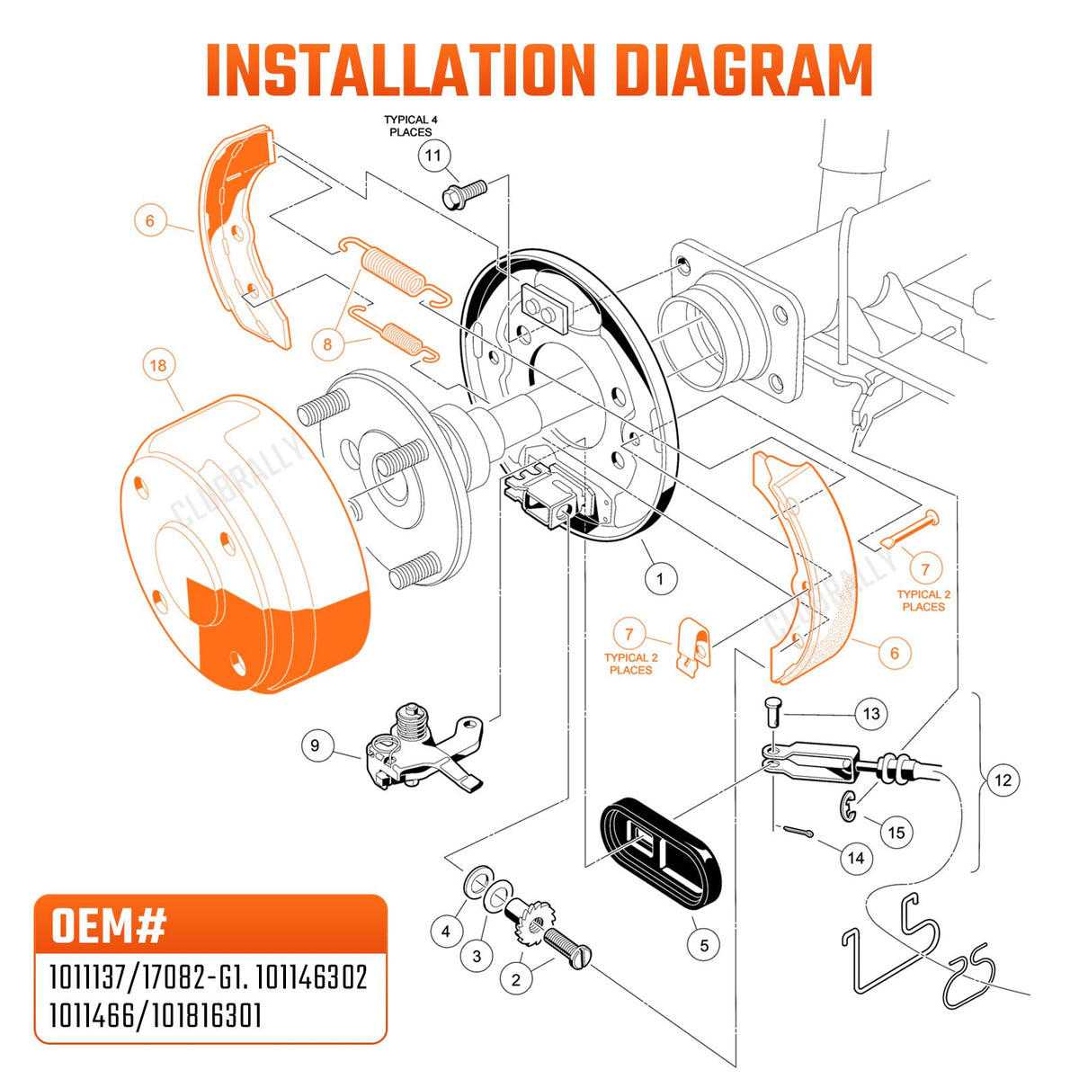 ClubRally OEM-compatible parts verify fit for 1011137 and related numbers.