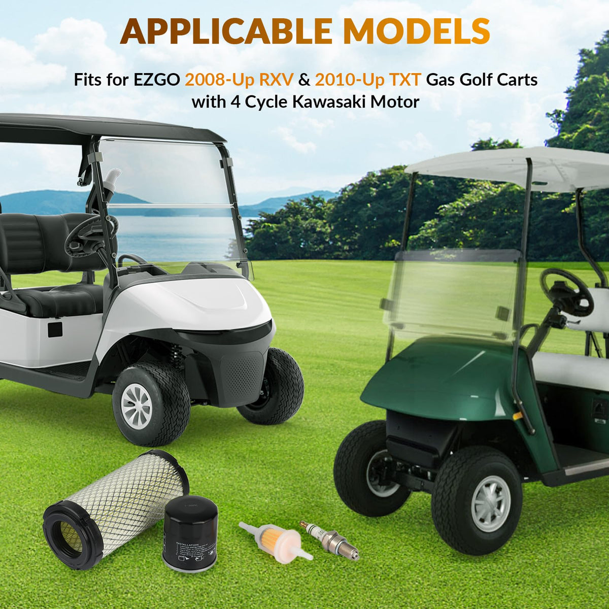 CLUBRALLY OEM-numbered kit ensures correct EZGO parts
