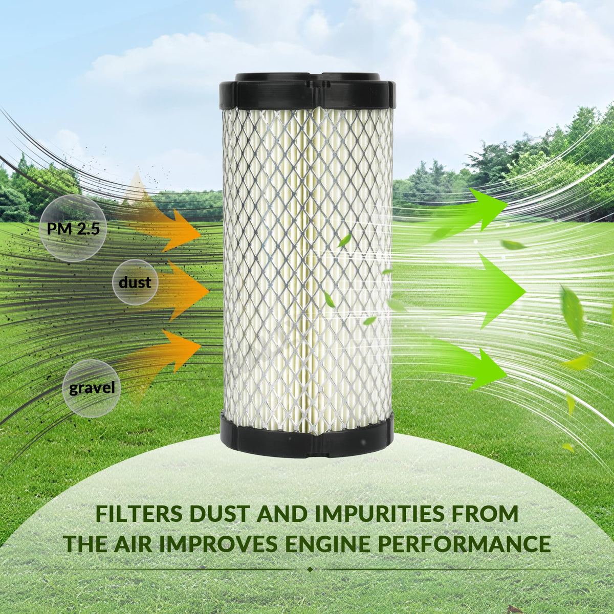 CLUBRALLY oil filter for EZGO RXV keeps oil passages clear