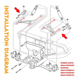 CLUBRALLY outer-inner sleeves OEM#102287601-102287701 support reliable steering response.