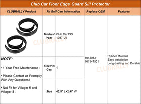 Two-piece edge guard packaging ready for Club Car upgrade.